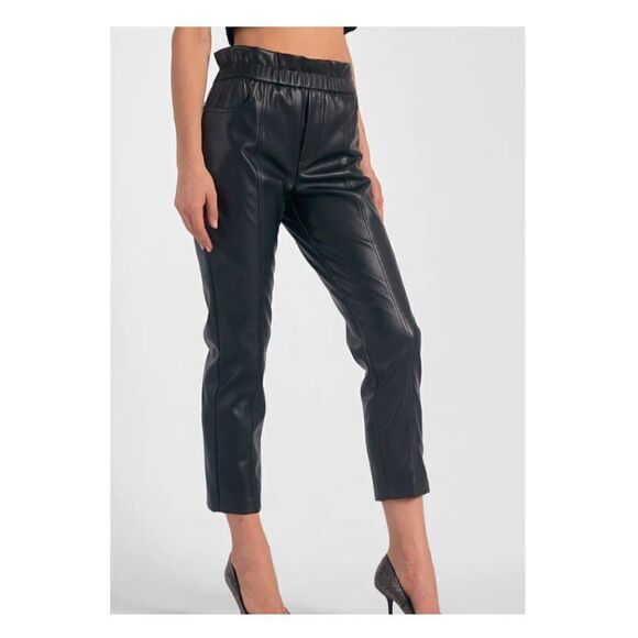 Elan Black Ruffle Elastic Waistband Pants // Fenton Jogger // Size Med // BNWT - Picture 1 of 13